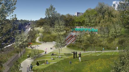 Baubeginn für die grüne Verbindung Pomppark Süd im Jahr 2024