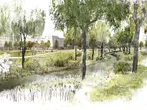 Wettbewerb: Dietenbachaue | © LATZ+PARTNER (Visualisierung: die-grille)