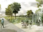 Wettbewerb „Quartiers- und Landschaftspark Berlin TXL“ | © LATZ+PARTNER (Visualisierung: die-grille)