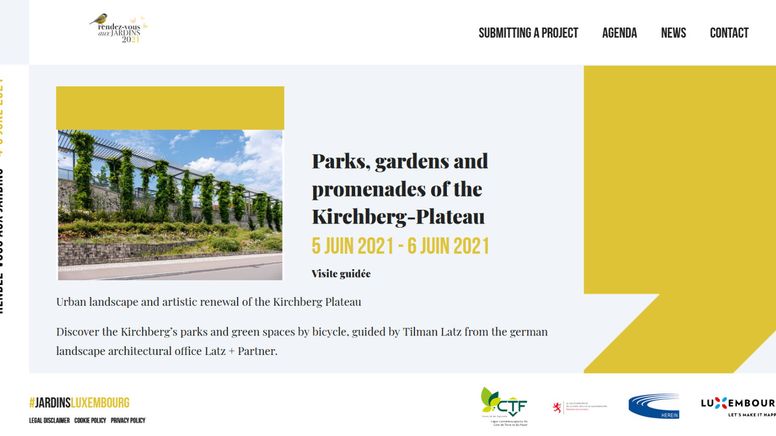 Parks, gardens and promenades of the Kirchberg-Plateau