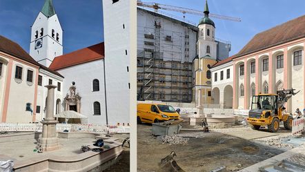 The Freising Domplatz is taking shape